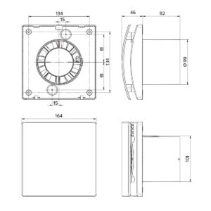 Nuaire iSense Plus Continuous Running 100mm dMEV Extractor Fan