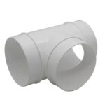 Kair Round Equal T-Piece Plastic Ducting Tee Junction Connector - 100mm
