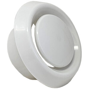 Kair Plastic Round Ceiling Vent Diffuser / Extract Valve with Retaining Ring - 100mm