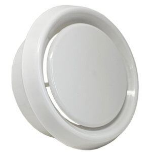 Kair Plastic Round Ceiling Vent Diffuser / Extract Valve with Retaining Ring - 150mm