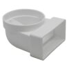 Kair Elbow Bend Adaptor Rectangular to Round 90 Degree - 110mm x 54mm to 100mm (Female)