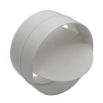 Kair Round Pipe Connector with Backdraught Shutter – Non-Return Damper Flap - 125mm