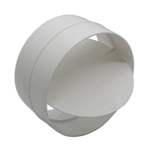 Kair Round Pipe Connector with Backdraught Shutter – Non-Return Damper Flap - 125mm