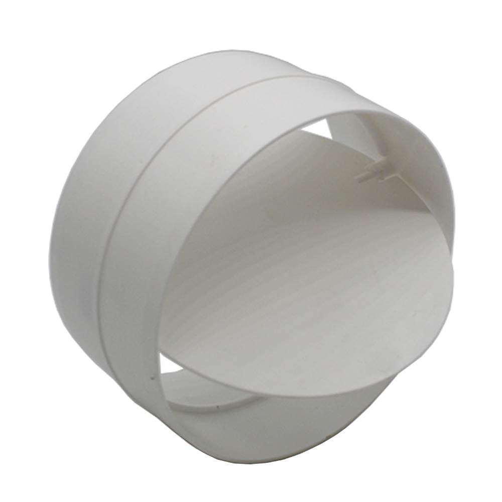 Kair Round Pipe Connector with Backdraught Shutter – Non-Return Damper Flap - 125mm