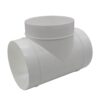 Kair Round Equal T-Piece Plastic Ducting Tee Junction Connector - 125mm
