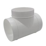 Kair Round Equal T-Piece Plastic Ducting Tee Junction Connector - 125mm