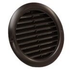 Kair Circular Vent with Fly Screen - 125mm, Brown