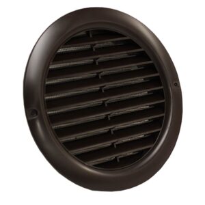 Kair Circular Vent with Fly Screen - 125mm, Brown
