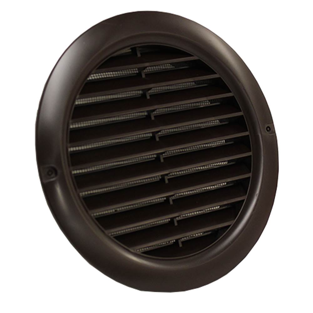 Kair Circular Vent with Fly Screen - 125mm, Brown