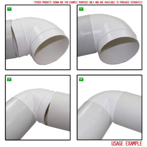 Pallet of 120 x Kair Plastic Ducting Pipe 100mm - 4 inch / 2 Metre Long Length - Rigid Straight Duct Channel