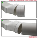 Pallet of 120 x Kair Plastic Ducting Pipe 100mm - 4 inch / 2 Metre Long Length - Rigid Straight Duct Channel