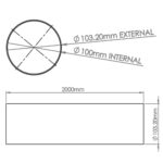 Pallet of 120 x Kair Plastic Ducting Pipe 100mm - 4 inch / 2 Metre Long Length - Rigid Straight Duct Channel