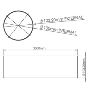 Pallet of 120 x Kair Plastic Ducting Pipe 100mm - 4 inch / 2 Metre Long Length - Rigid Straight Duct Channel