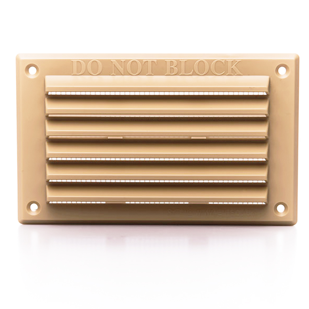 Rytons Louvre Ventilation Grille With Flyscreen - Buff Sand, 6X3