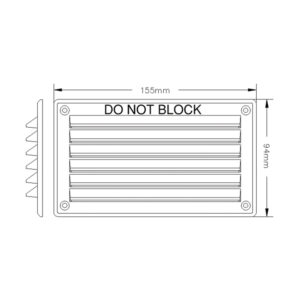 Louvre Vent Cover With Flyscreen 6X3 Terracotta By Rytons