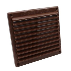 Rytons Louvre Ventilation Grille With Flyscreen - Brown, 6X6