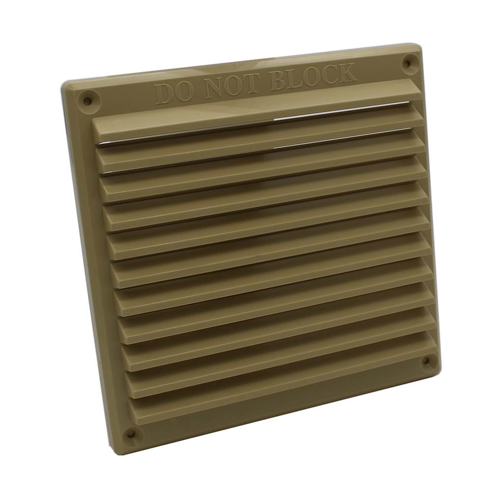 Rytons Louvre Ventilation Grille With Flyscreen - Buff Sand, 6X6