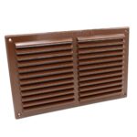 Rytons Louvre Ventilation Grille With Flyscreen - Brown, 9X6