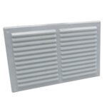 Rytons Louvre Ventilation Grille With Flyscreen - White, 9X6