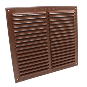 Rytons Louvre Ventilation Grille With Flyscreen - Brown, 9X9