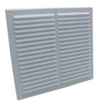 Rytons Louvre Ventilation Grille With Flyscreen - White, 9X9