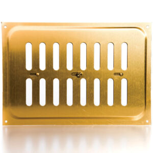 Rytons Hit and Miss Vent Cover - Brushed Brass, 9X6