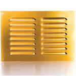 Rytons Brass Anodised Aluminium Louvre Vent Grille - 9X6