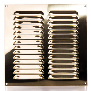 Rytons Brass Louvre Ventilation Grille - 9X9