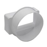 Kair Ducting Straight Adaptor Rectangular to Round - 110x54mm, 100mm (Male)
