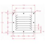 Stainless Steel Ventilation Grille 126mmX115mm