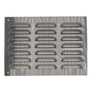 Brushed Stainless Steel Ventilation Grille - 297x213mm