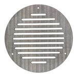 Round Ventilation Grille Stainless Steel - 300mm, Brushed Steel