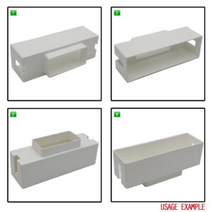 Kair Ducting Adaptor Reducer 204mm x 60mm to 110mm x 54mm