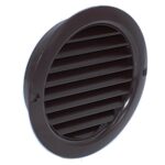 Kair Circular Vent with Fly Screen - 100mm, Brown