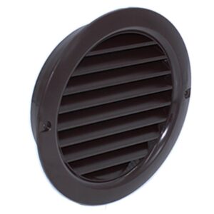 Kair Circular Vent with Fly Screen - 100mm, Brown