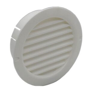 Kair Circular Vent with Fly Screen - 100mm, White