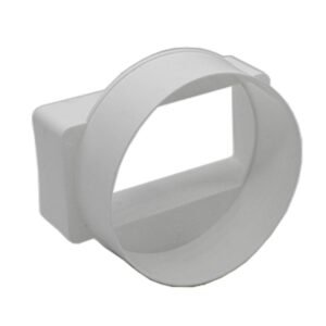 Kair Ducting Straight Adaptor Rectangular to Round - 110x54mm, 100mm (Female)