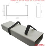 Kair Rectangular Ducting Retaining Clip 110mm x 54mm Support Bracket Black