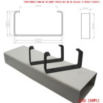 Kair Rectangular Ducting Retaining Clip 110mm x 54mm Support Bracket Black