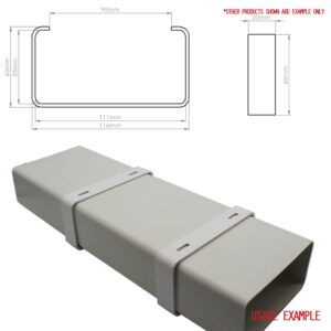 Manrose 41220 Rectangular Ducting Retaining Clip 110mm x 54mm Support Bracket