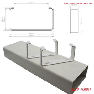 Manrose 41220 Rectangular Ducting Retaining Clip 110mm x 54mm Support Bracket