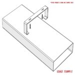 Kair Rectangular Ducting Retaining Clip 110mm x 54mm Support Bracket Black