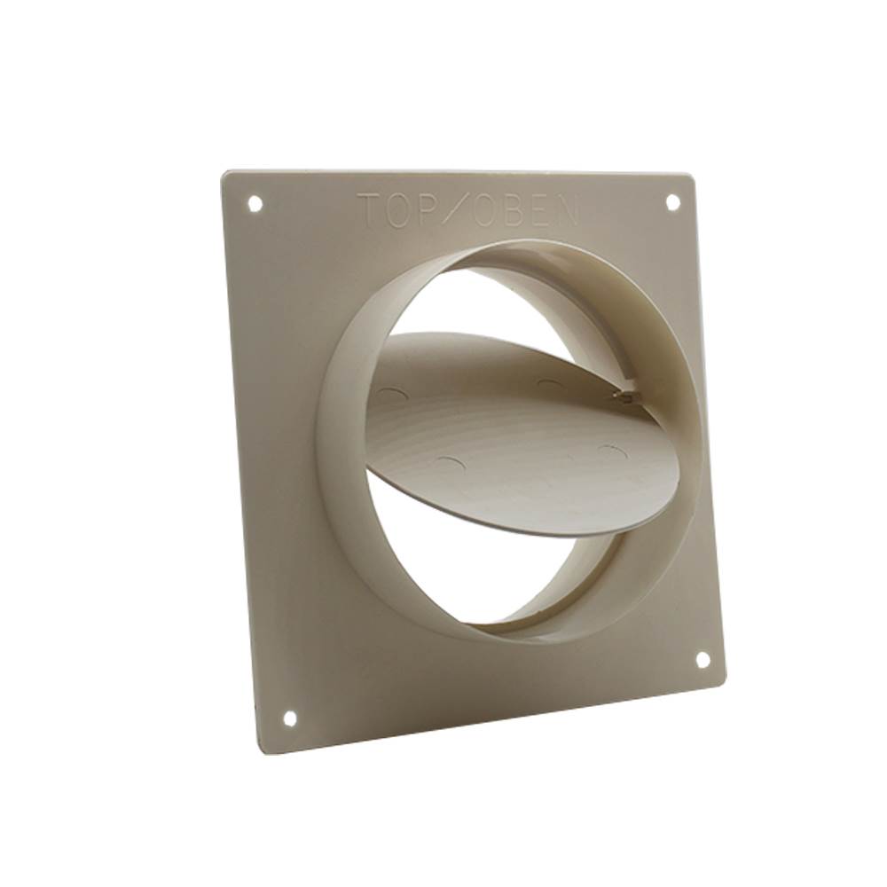 Domus Straight Damper And Wall Plate - 125mm