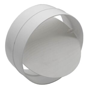 Kair Round Pipe Connector with Backdraught Shutter – Non-Return Damper Flap - 150mm