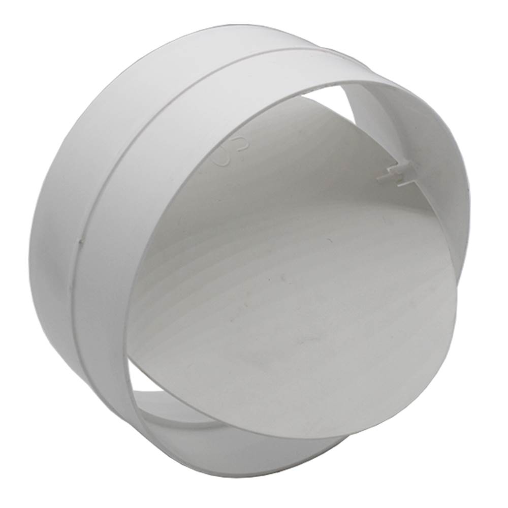 Kair Round Pipe Connector with Backdraught Shutter – Non-Return Damper Flap - 150mm