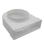 Kair Rotating Elbow Bend Adaptor Rectangular to Round 90 Degree Bend - 204x60mm, 150mm