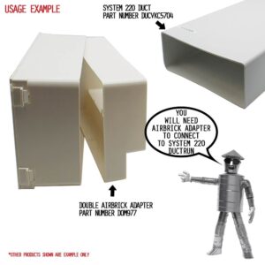 Double Airbrick Adapter To Megaduct 220