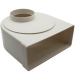 Kair Rotating Elbow Bend Adaptor Rectangular to Round 90 Degree Bend - 220x90mm, 100mm