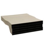 Kair Single Airbrick Adapter 234x29mm With Fitted Grille - Black