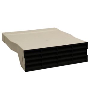 Kair Single Airbrick Adapter 234x29mm With Fitted Grille - Black